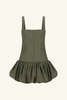 Shona Joy Maiori Square Neck Bubble Mini Dress - Army Green - Thumbnail 6