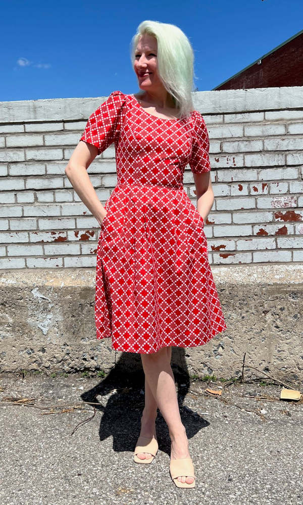 Birds of North America Winter Chippy Dress - Red Patches Birds of North America Winter Chippy Dress - Red Patches