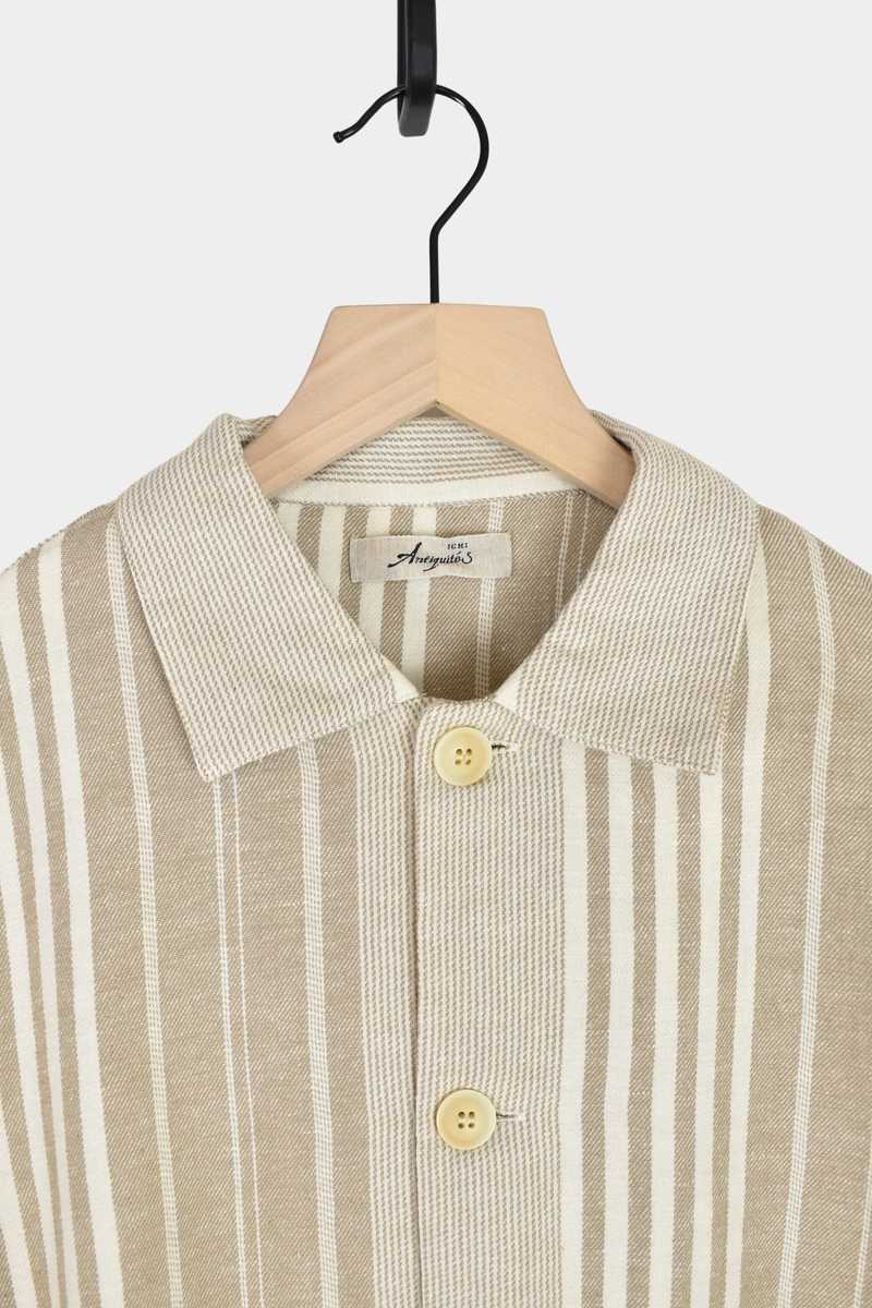 ICHI ANTIQUITES India Random Stripe Jacket - Natural ICHI ANTIQUITES India Random Stripe Jacket - Natural