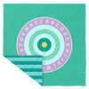 Quut Play Towel Large Square Alphabet Bullseye Towel - Green - Thumbnail 1