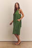 amente Back Tied Strap Dress - Green - Thumbnail 5
