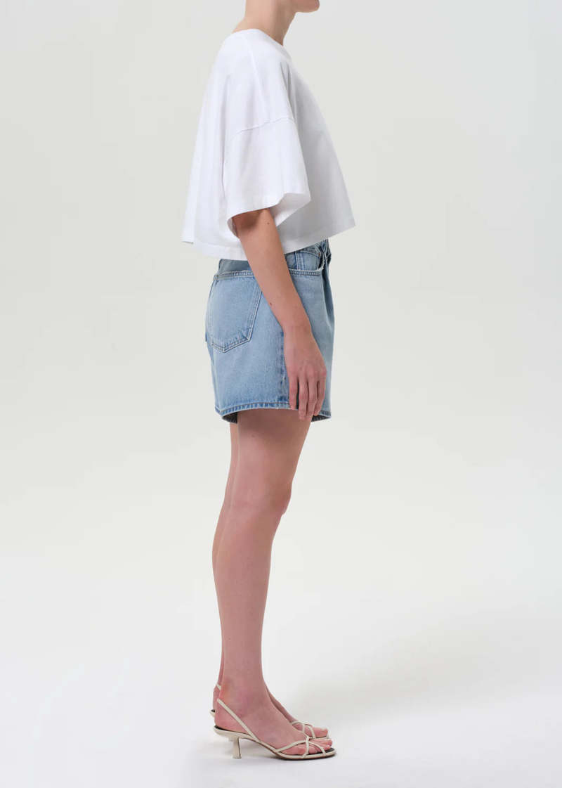 AGOLDE Rhoda Pleated A-Line Short