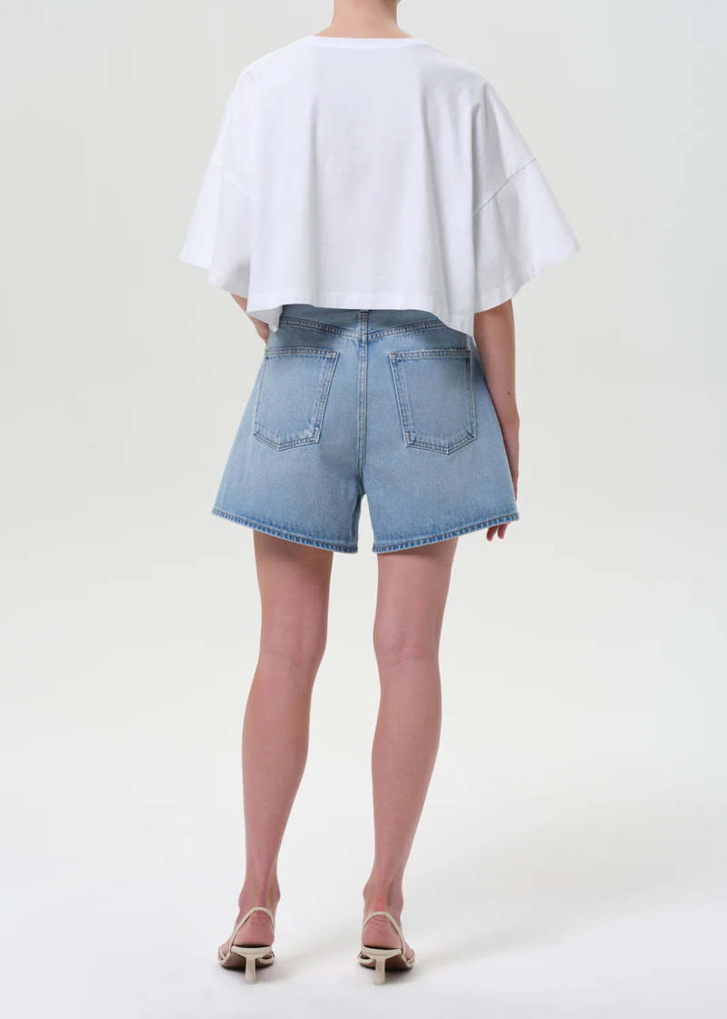 AGOLDE Rhoda Pleated A-Line Short
