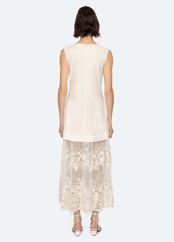Sea NY Arielle V-Neck Dress - Cream
