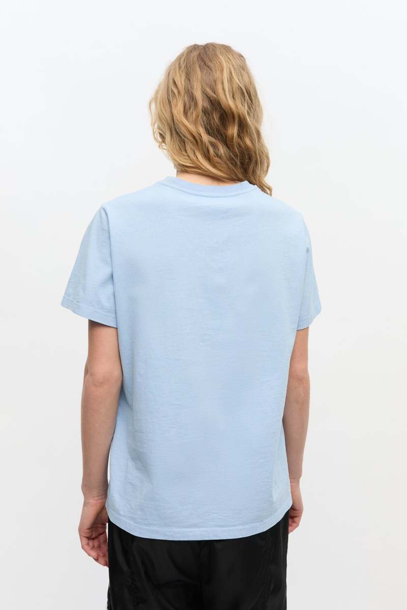 Ganni Basic Cotton Jersey Animals Relaxed T-Shirt - Chambray Ganni Basic Cotton Jersey Animals Relaxed T-Shirt - Chambray