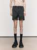 TAKAHIROMIYASHITA The Soloist. Black & White Stripe Wool Shorts - Thumbnail 1