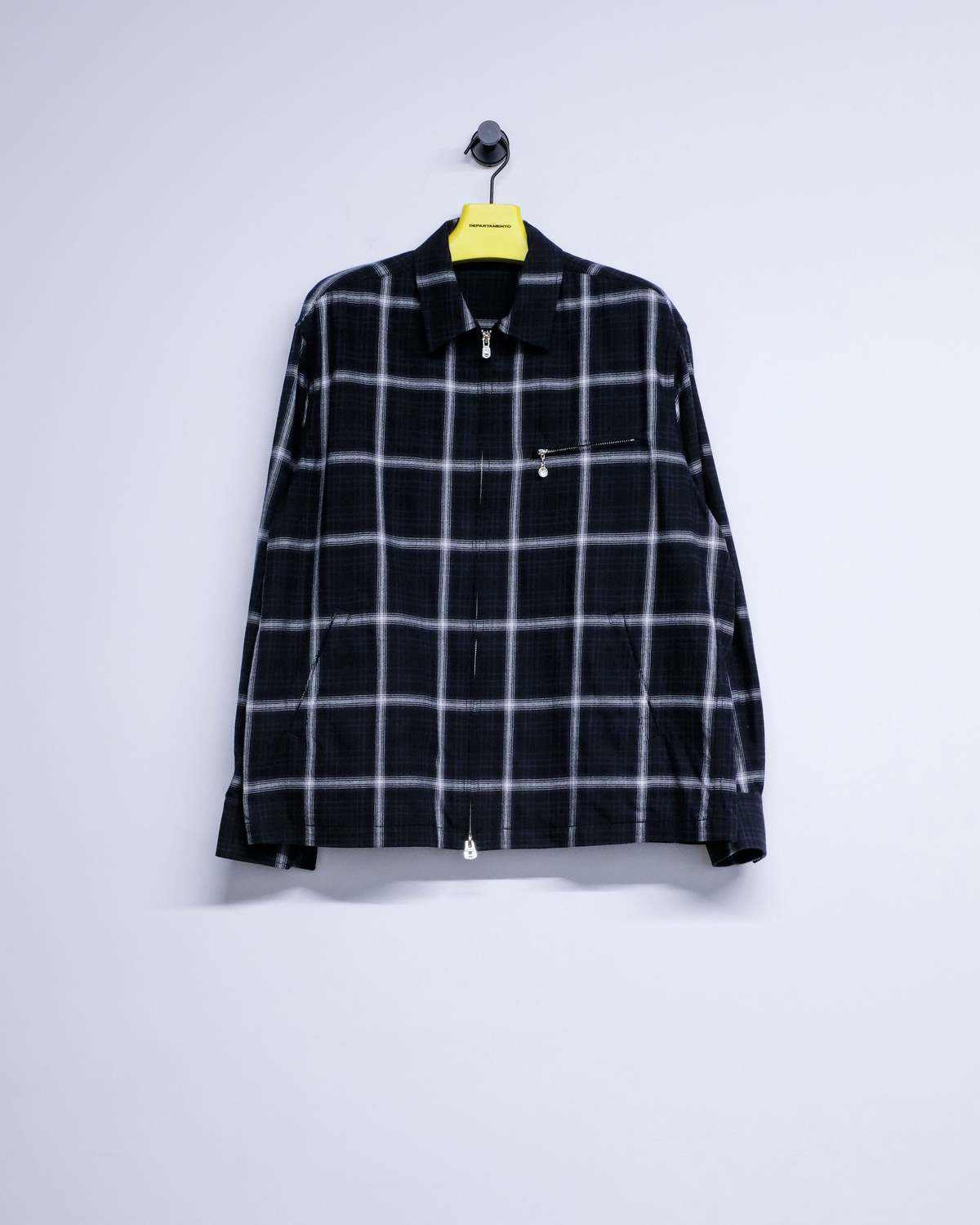 TAKAHIROMIYASHITA The Soloist. Black Check Cotton Full Zip