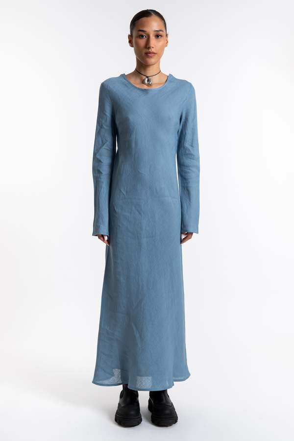Baserange Dydine Longsleeve Dress - Truss Blue on Garmentory