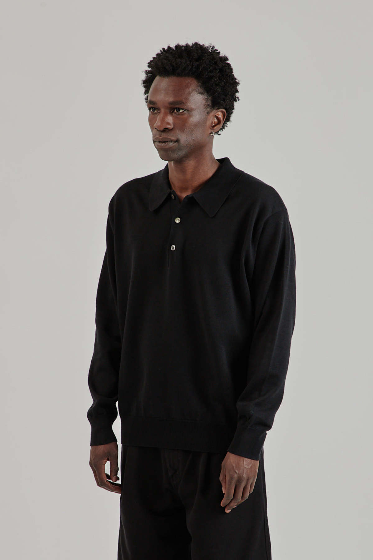 BATONER THE SEA COTTON POLO ブラック 3 Batoner Sea Island Cotton Polo | Garmentory