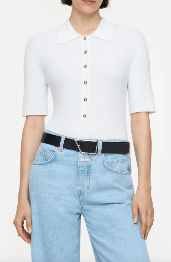 Closed Polo Short Sleeve Top