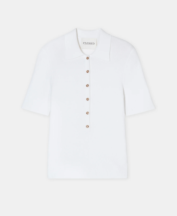 Closed Polo Short Sleeve Top