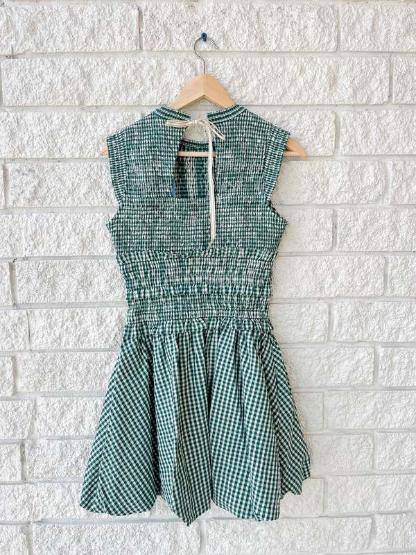 Hunter Bell Anita Dress - Green and White Gingham | Garmentory