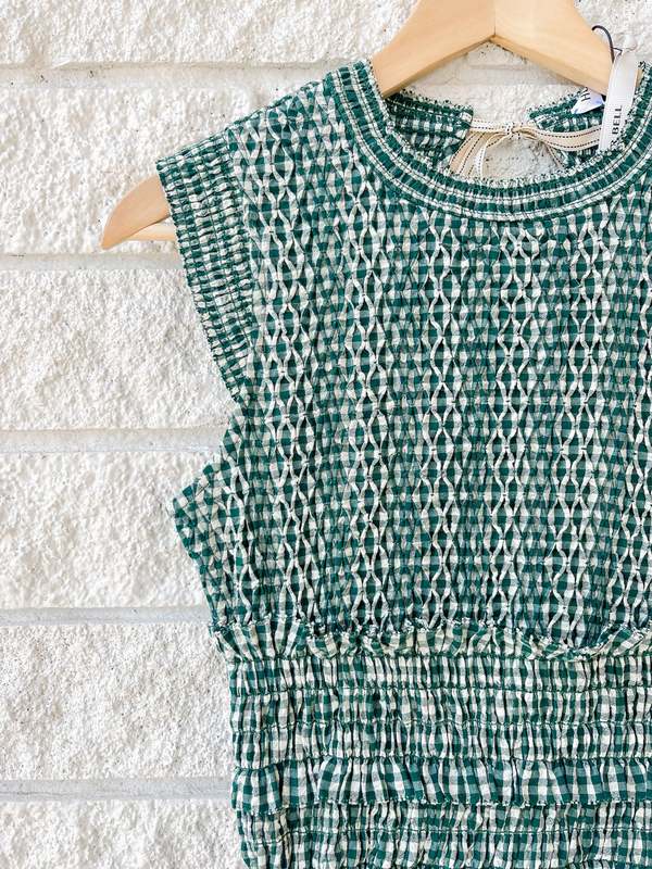 Hunter Bell Anita Dress - Green and White Gingham | Garmentory