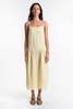 Deiji Studios Gathered Halter Dress - Butter Yellow - Thumbnail 1