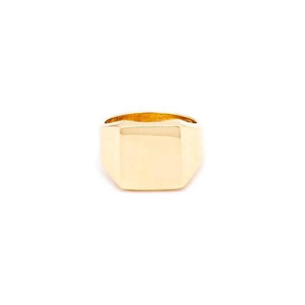 Sylvester Square Signet Ring - Gold/Silver/Brass