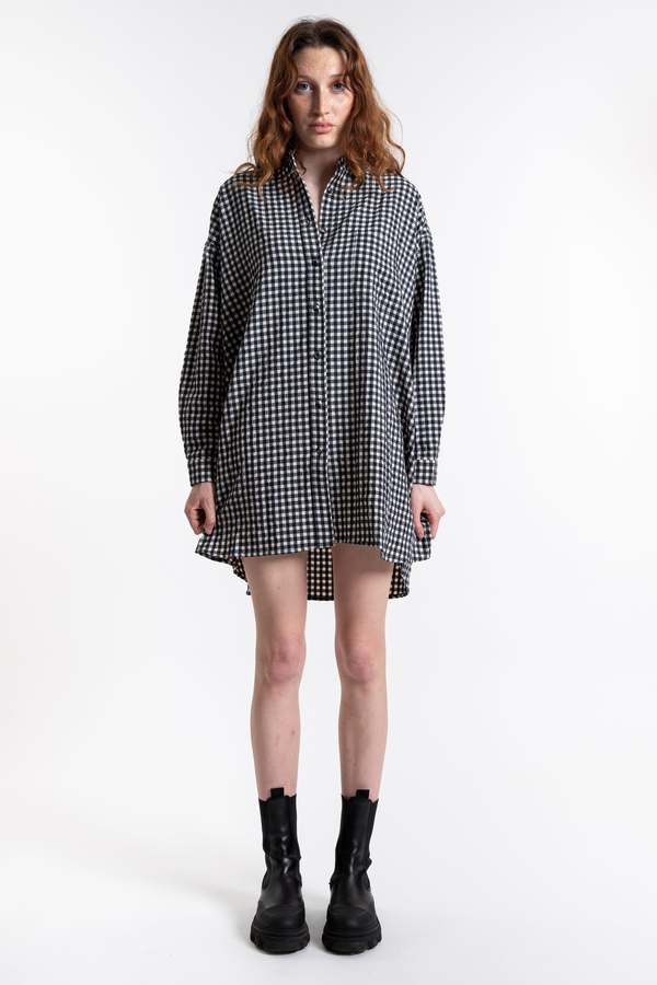 Rita Row Miso Top - Black Gingham