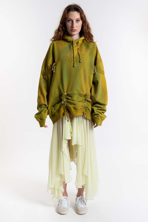 Collina Strada Rhinestone Burst Hoodie - Sea Moss | Garmentory