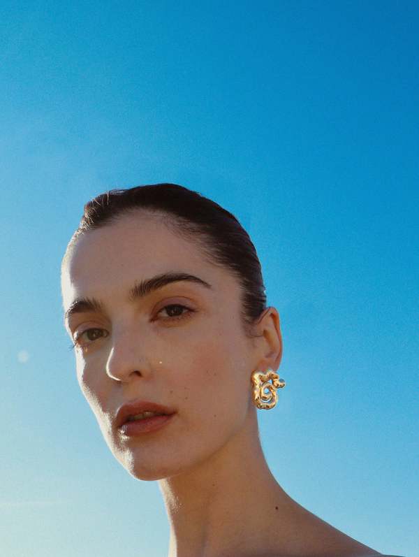 JULIE THVENOT Eterna Large Gold Earrings
