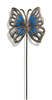 Beadworx Cerulean Butterfly Painted Garden Stake - Thumbnail 1