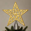 Beadworx Gold Filigree Star Tree Topper - Thumbnail 1
