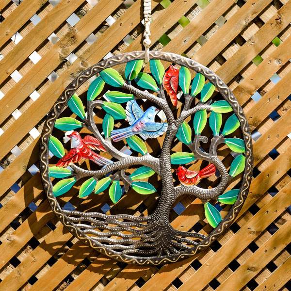 Beadworx Painted Easy Breezy Tree Metal Art
