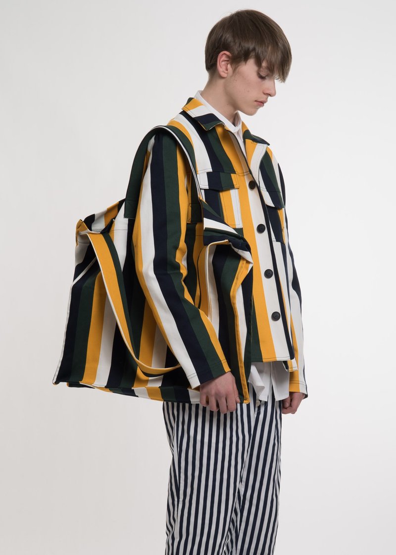 UNISEX Sunnei Stripe Oversized Shopper Bag - Multi | Garmentory