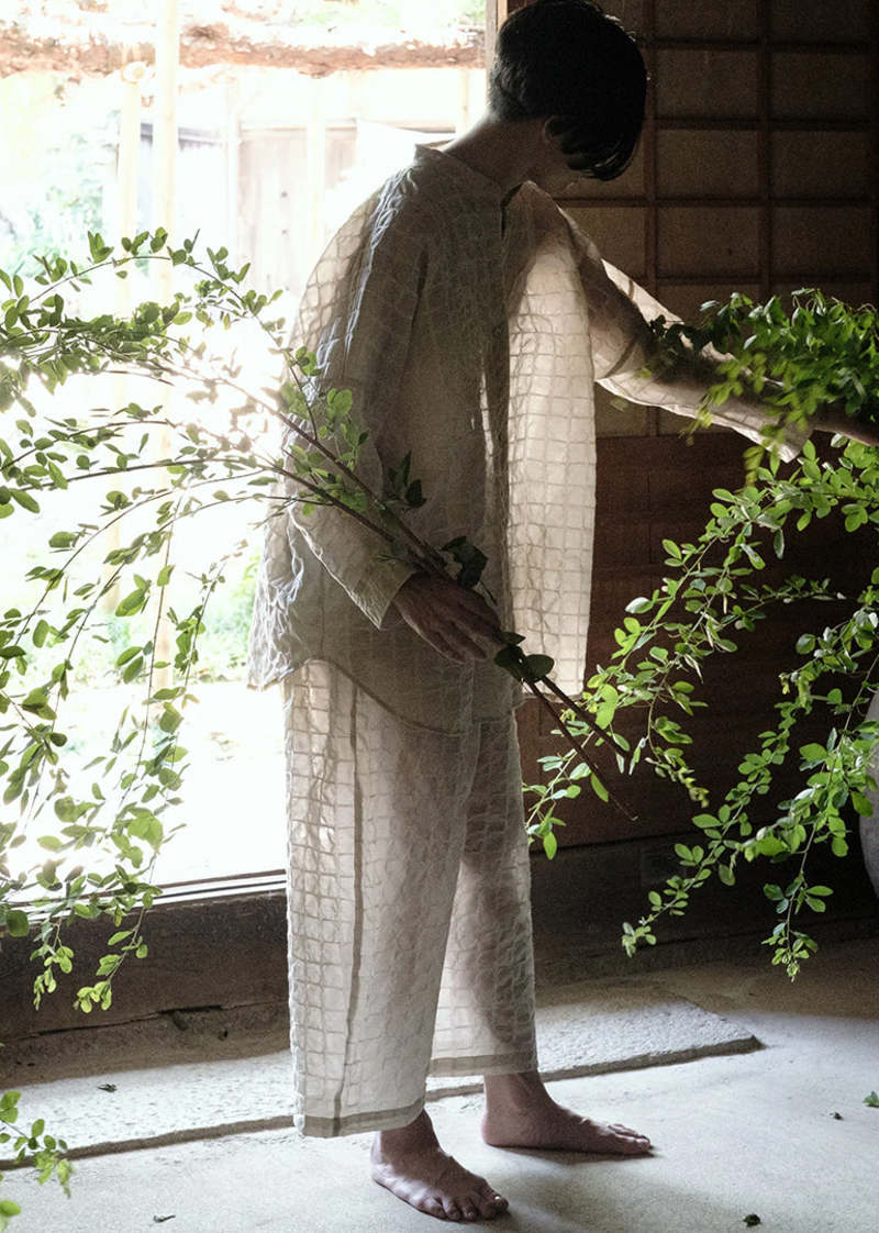 Black Crane Ripple Finish Wide Pants Black Crane Ripple Finish Wide Pants