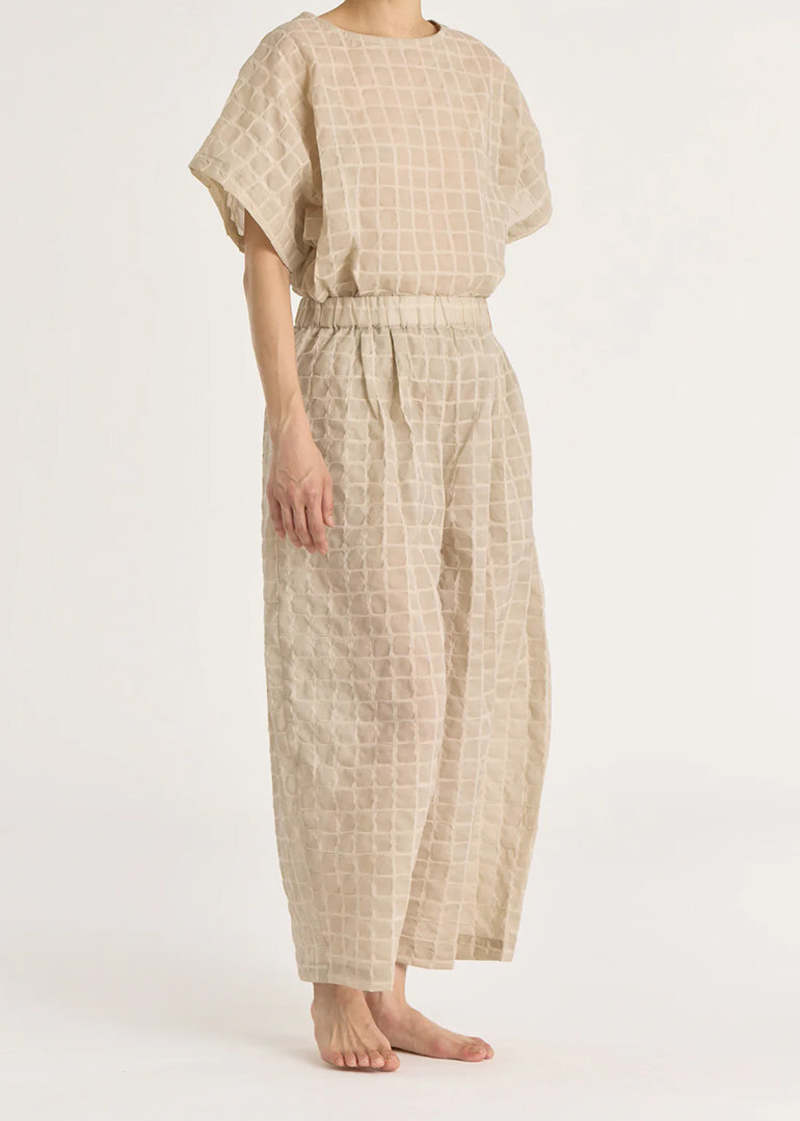 Black Crane Ripple Finish Wide Pants Black Crane Ripple Finish Wide Pants