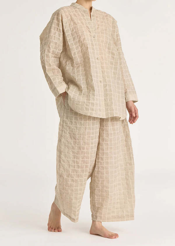 Black Crane Ripple Finish Wide Pants Black Crane Ripple Finish Wide Pants