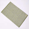 House Of Nunu Bath Mat - Olive Green Checks - Thumbnail 1