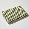 House Of Nunu Bath Towel - Olive Green Checks - Thumbnail 1