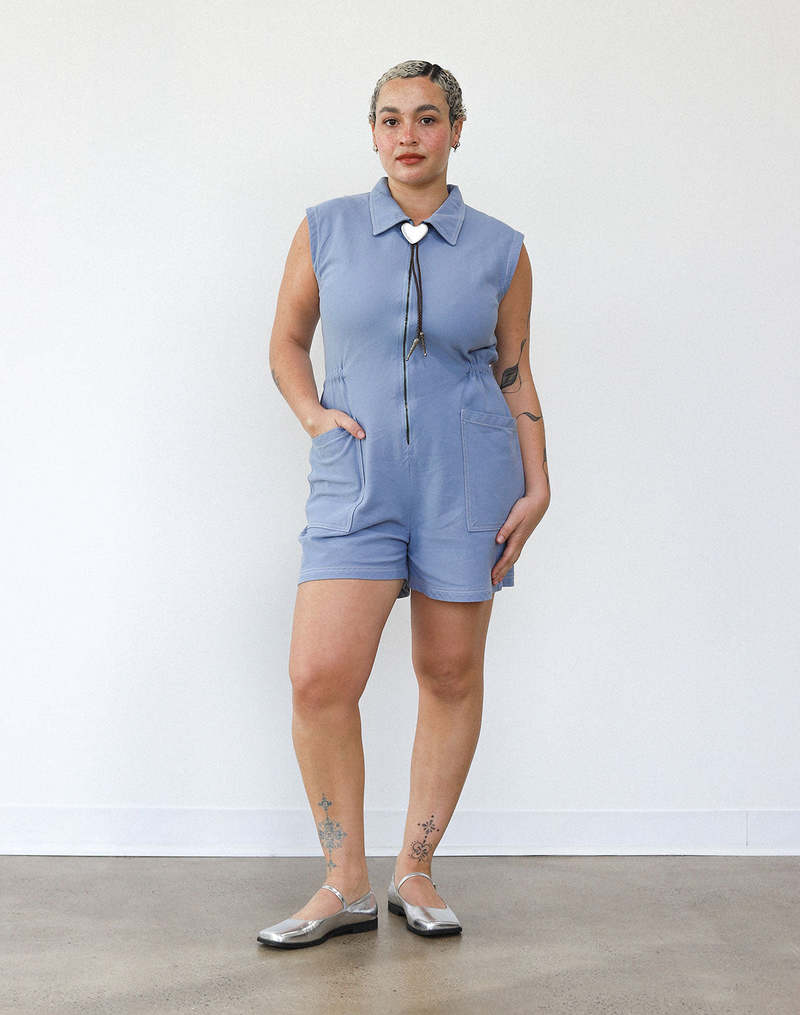 Noble Tank Suit - Pebble Blue