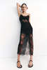 Shona Joy Labyrinth Lace Maxi Dress - Black - Thumbnail 1