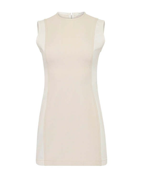 JW ANDERSON Denim Twill Mini Shift Dress - Cream