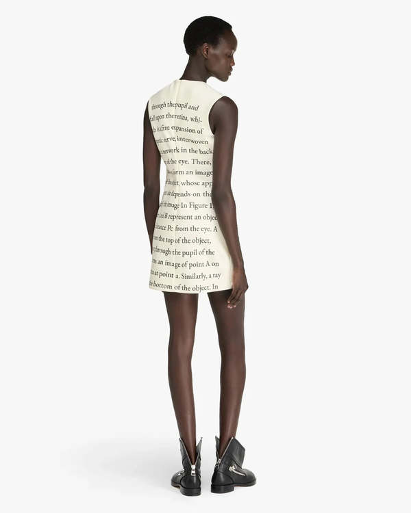 JW ANDERSON Text Print Mini Shift Dress - White | Garmentory
