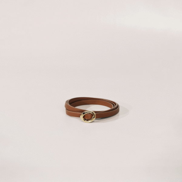 Déhanche orbite one sized belt Déhanche Orbite Thin Smooth Leather Belt | Saks Fifth Avenue main image 4
