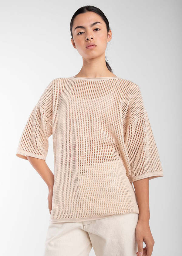 Micaela Greg Lattice Knit Tee