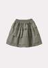 Caramel Anais Girl's Crushed Japanese Cotton Skirt - Grey / Green - Thumbnail 2