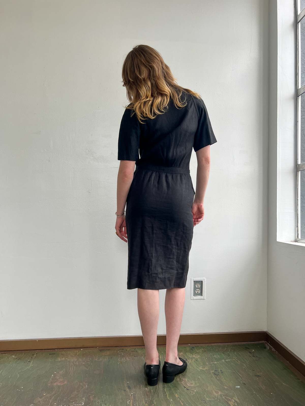Valentino Linen Dress - Black | Garmentory