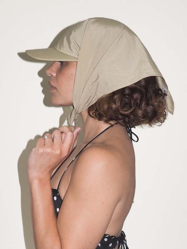 Clyde Brimmed Swim Scarf - Beige | Garmentory