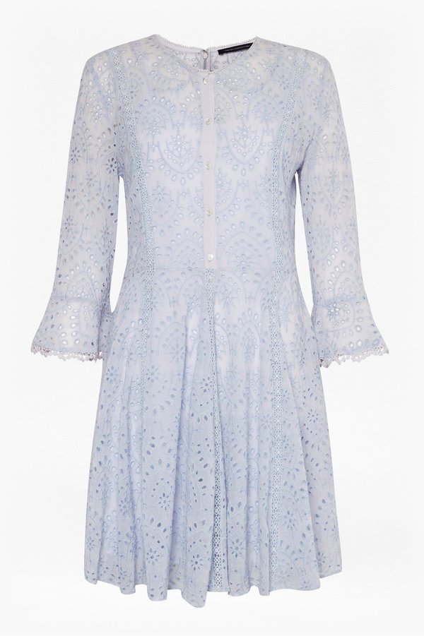 white see through lace dress TROUBLES HERE LACE MAXI DRESS IN WHITE – AKIRA main image 0