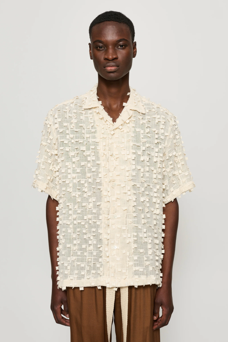 【CPGN STUDIO】Find Acorn Embroidery Short Sleeve T-shirt Ted-Short-Sleeve-Shirt--Ecru-