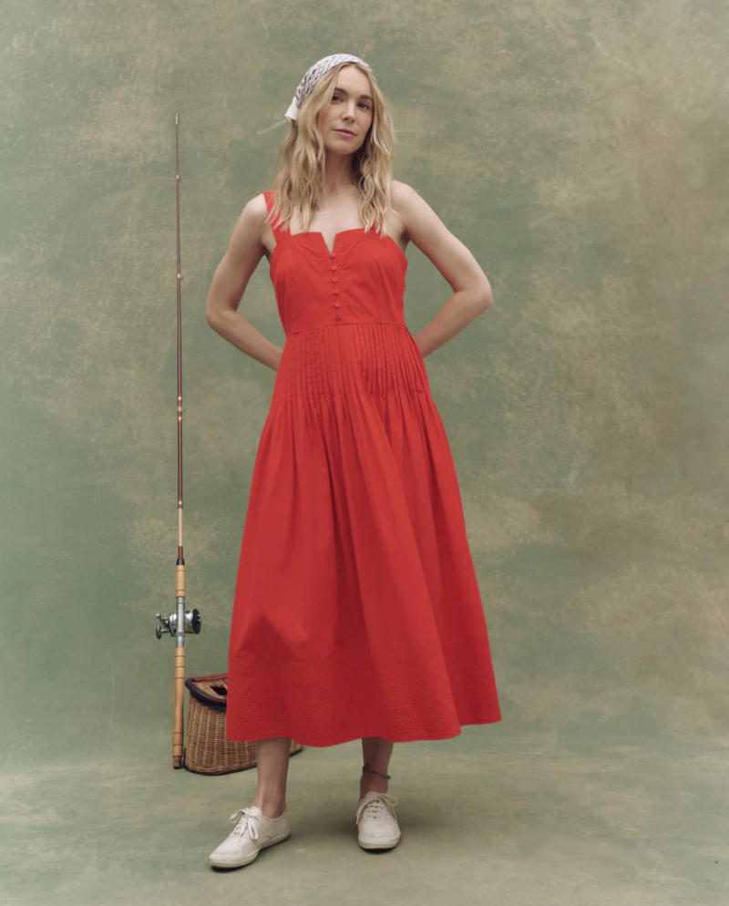 The Great. Day Break Dress - Hot Red