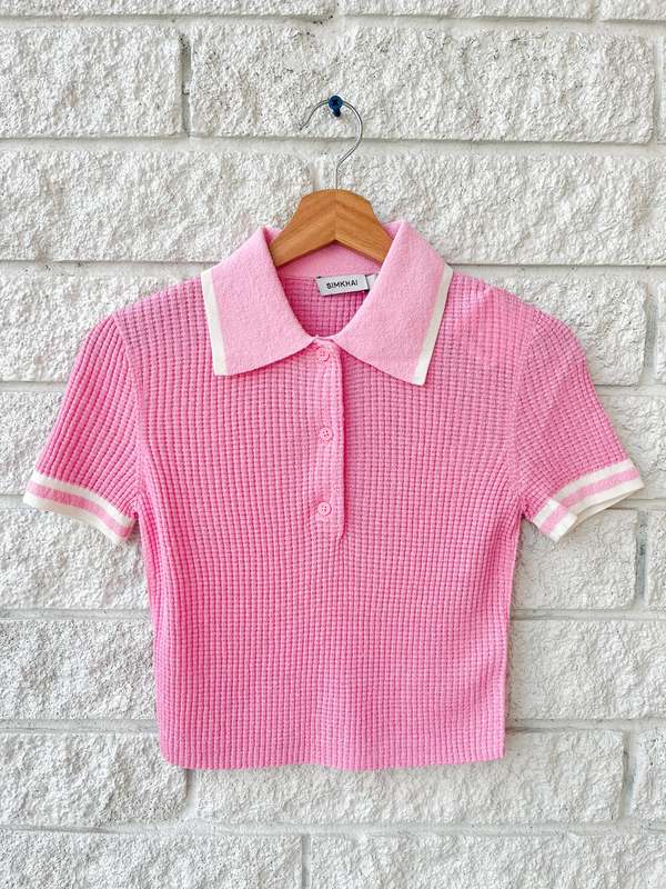 Jonathan Simkhai Whitten Polo - Sorbet Multi