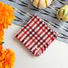 Archive New York Noel Plaid Party Napkin - Red Currant/Cranberry/Light Pink - Thumbnail 5