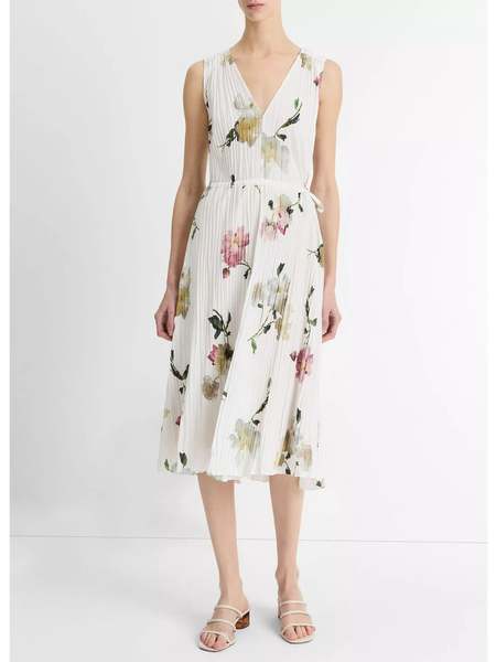 vince high neck pleated dress VINCE High Neck Pleated Dress