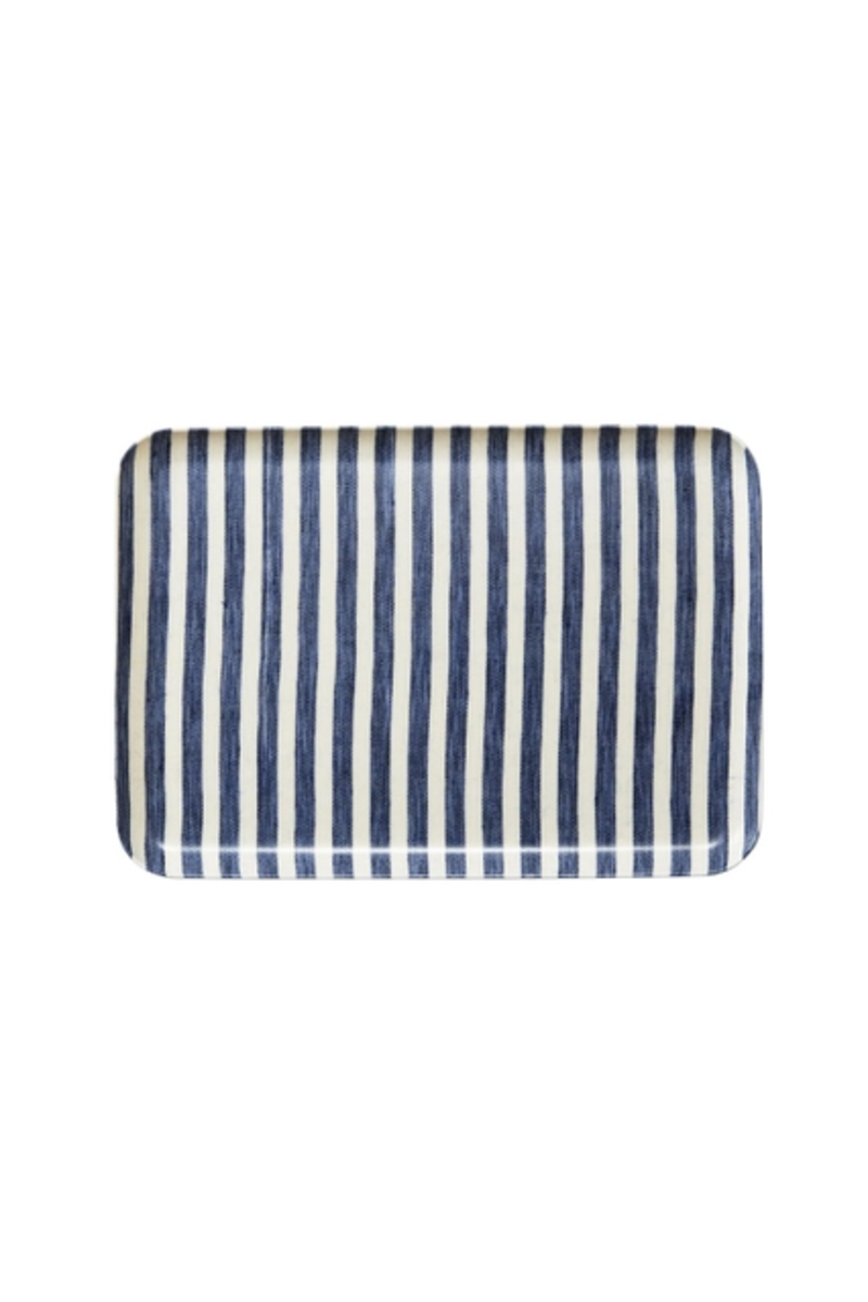 Fog Linen Work Linen Tray - Blue & White Stripe Fog Linen Work Linen Tray - Blue & White Stripe