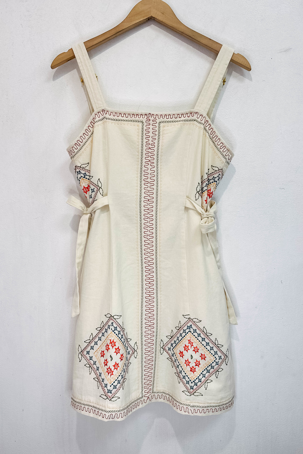 Ciebon Embroidered Strappy Mini Dress - Multicolor | Garmentory
