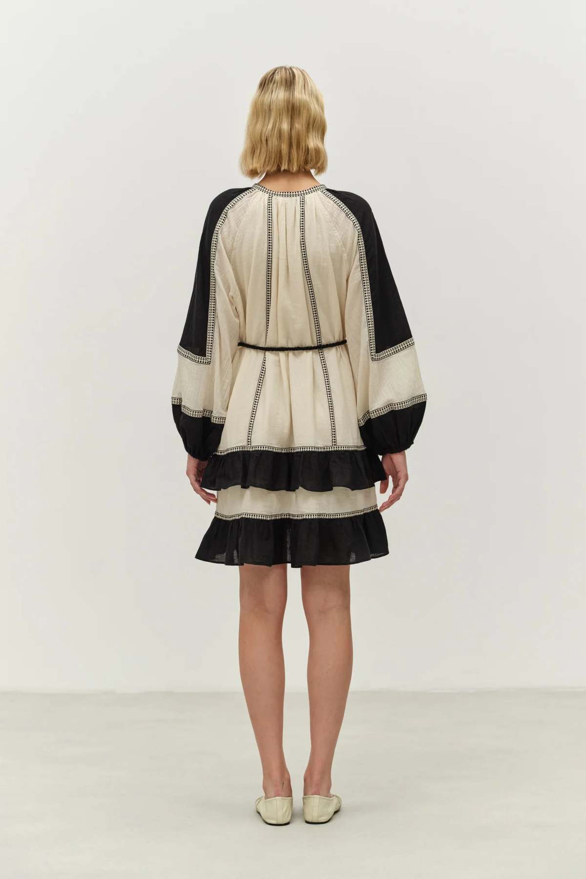 Devotion Twins Emphasis Dress - Black/Ecru | Garmentory