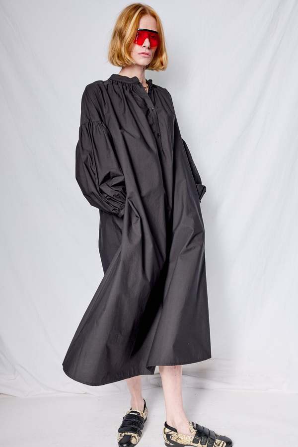 Black Crane Balloon Sleeve Dress | Garmentory Black Crane Balloon Sleeve Dress | Garmentory